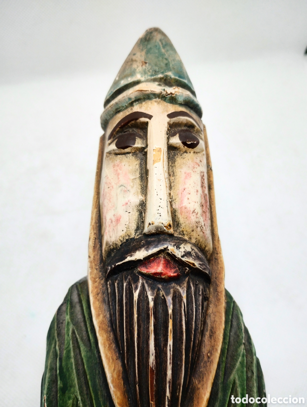 Arte: Gran figura de madera policromada-CABALLERO - Foto 1