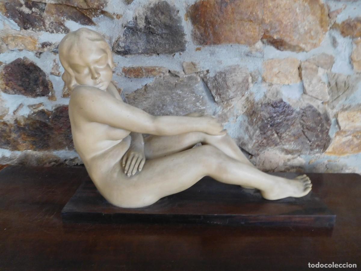 figura antigua de mujer desnuda estuco años 30- - Compra venta en  todocoleccion