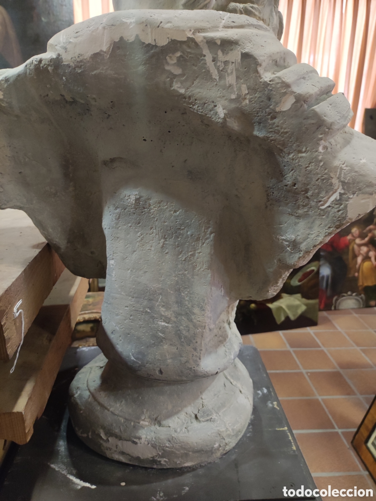 Arte: Busto estuco antiguo. - Foto 6