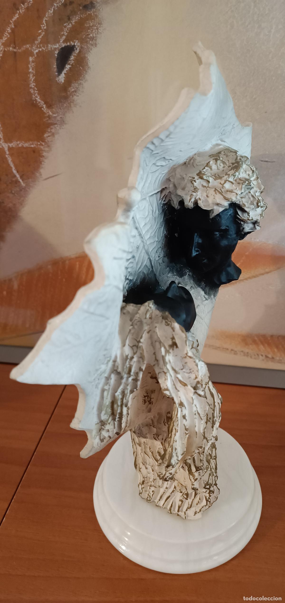 Arte: Vintage Pottery Romantic Decor - Couple Faces on Leaf - Foto 7