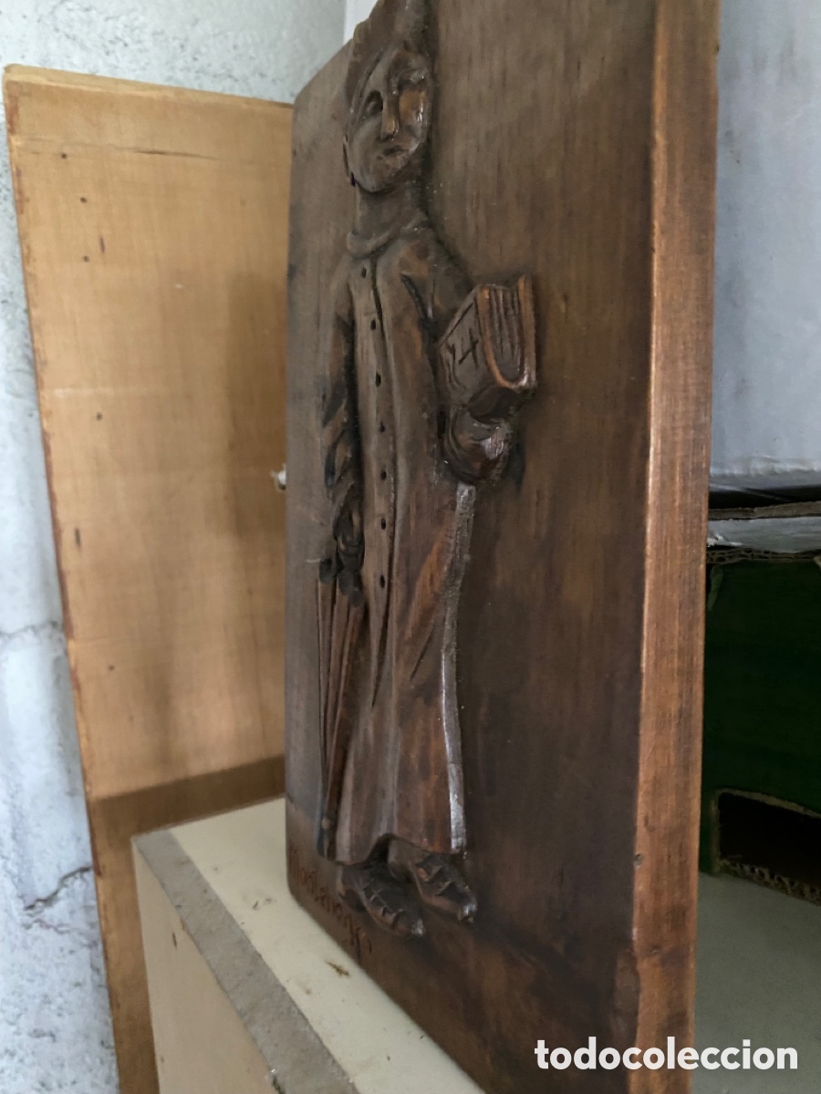 Arte: Antigua Talla de madera autor Montenegro - Foto 4