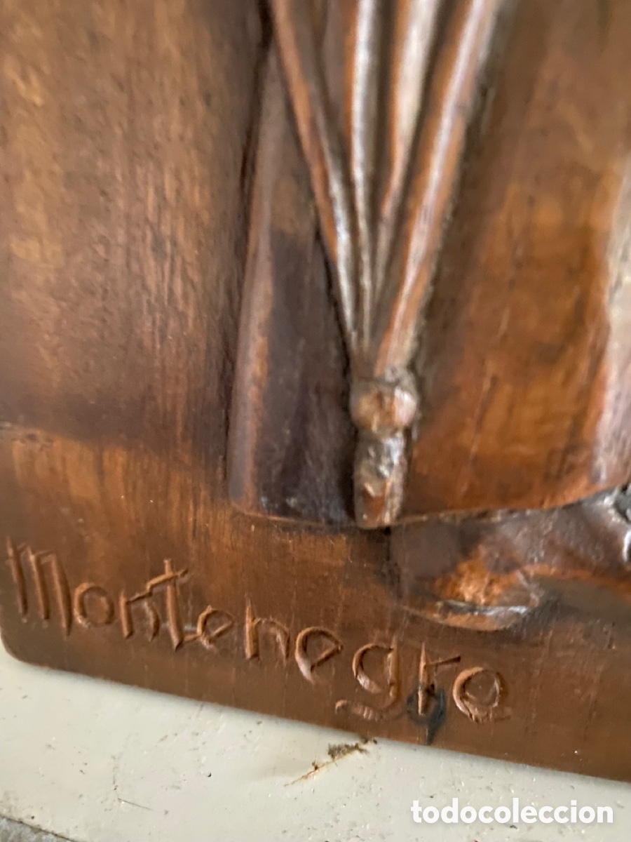 Arte: Antigua Talla de madera autor Montenegro - Foto 9