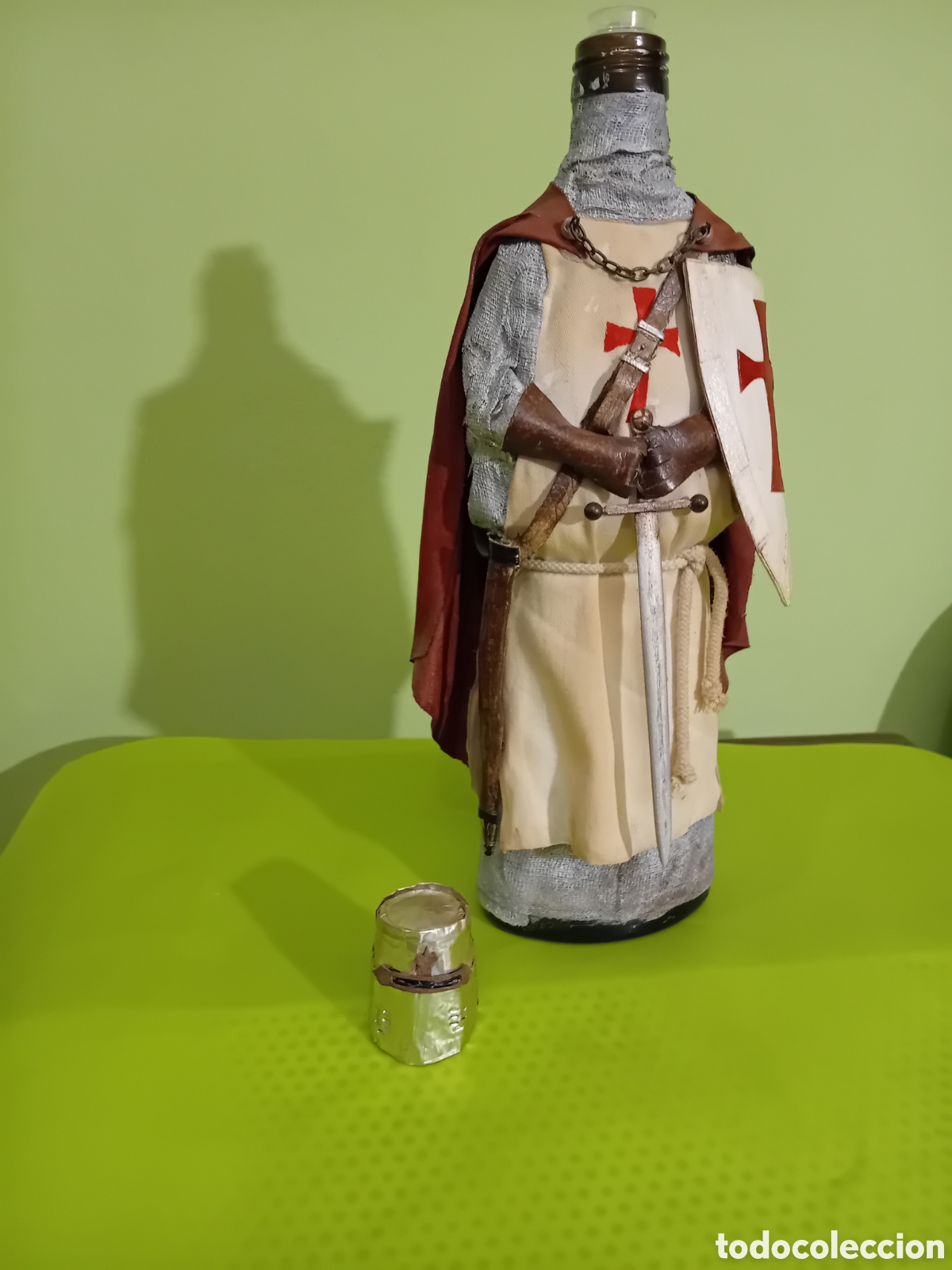 Arte: Caballero Templario botella decorada - Foto 4