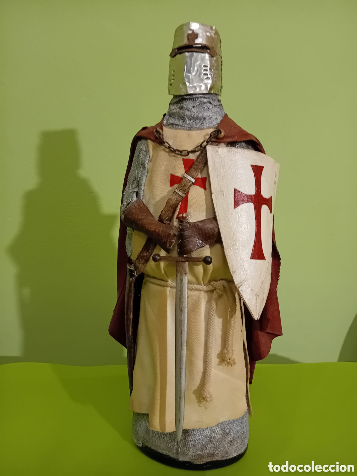 Arte: Caballero Templario botella decorada - Foto 1