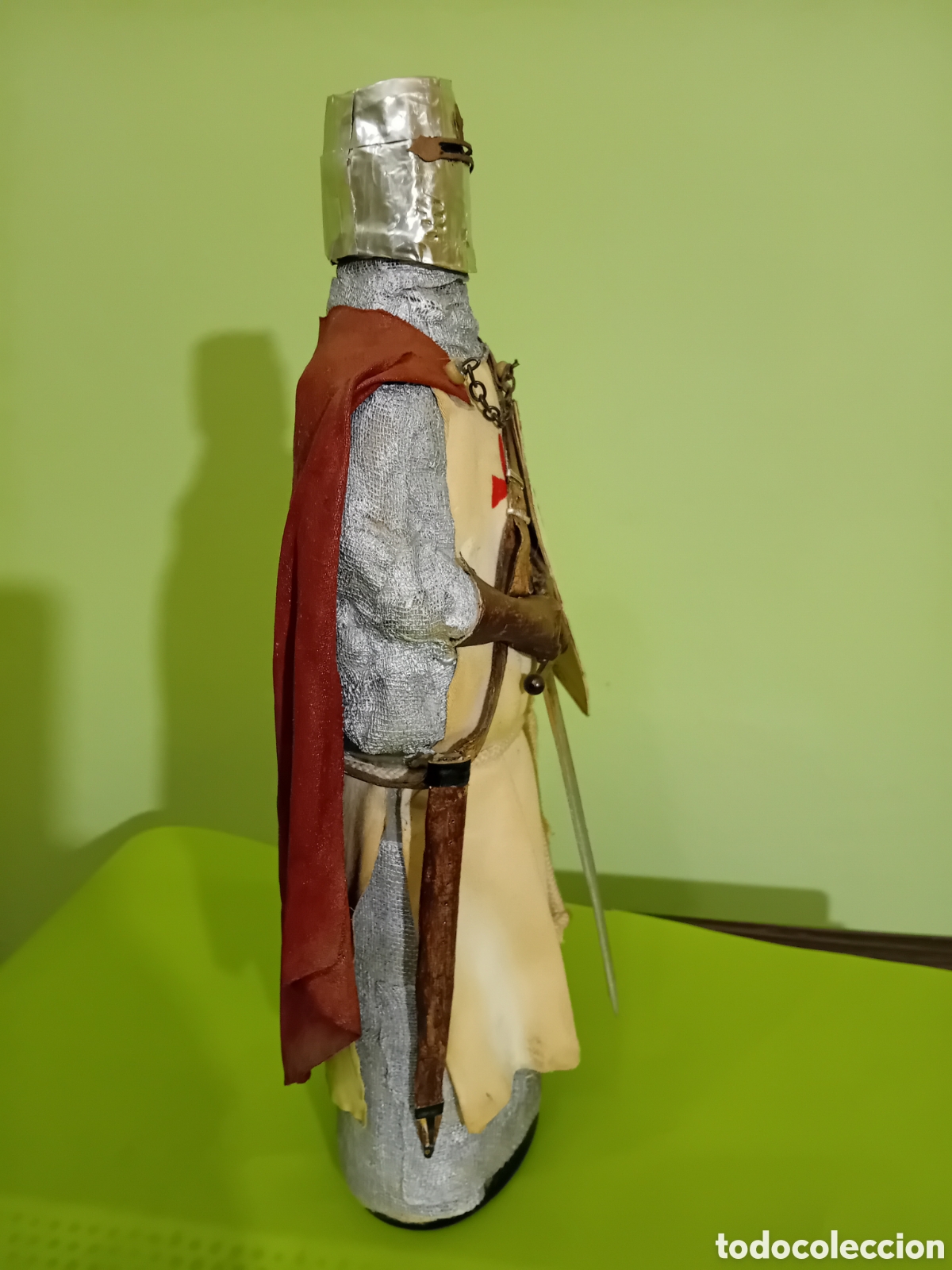 Arte: Caballero Templario botella decorada - Foto 2