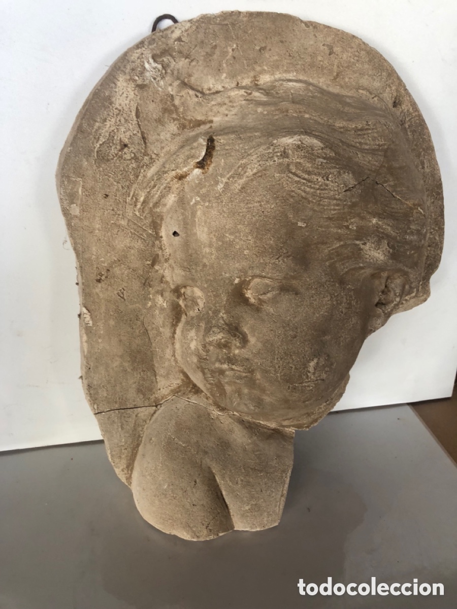 Arte: cabeza de ni&ntilde;o en escayola - Foto 1