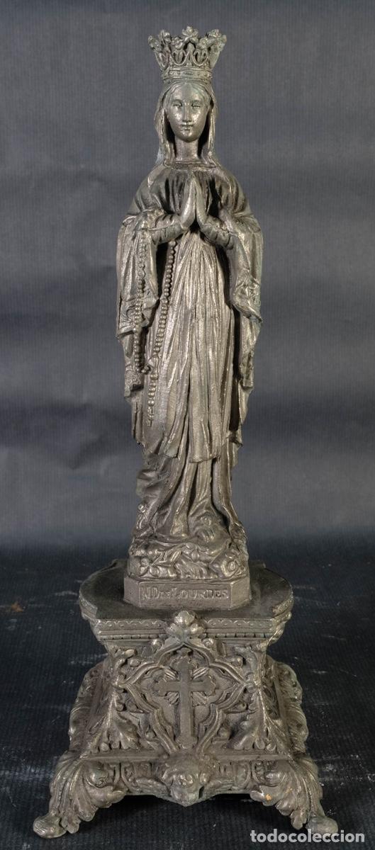 Arte: Virgen orando en calamina - Foto 1