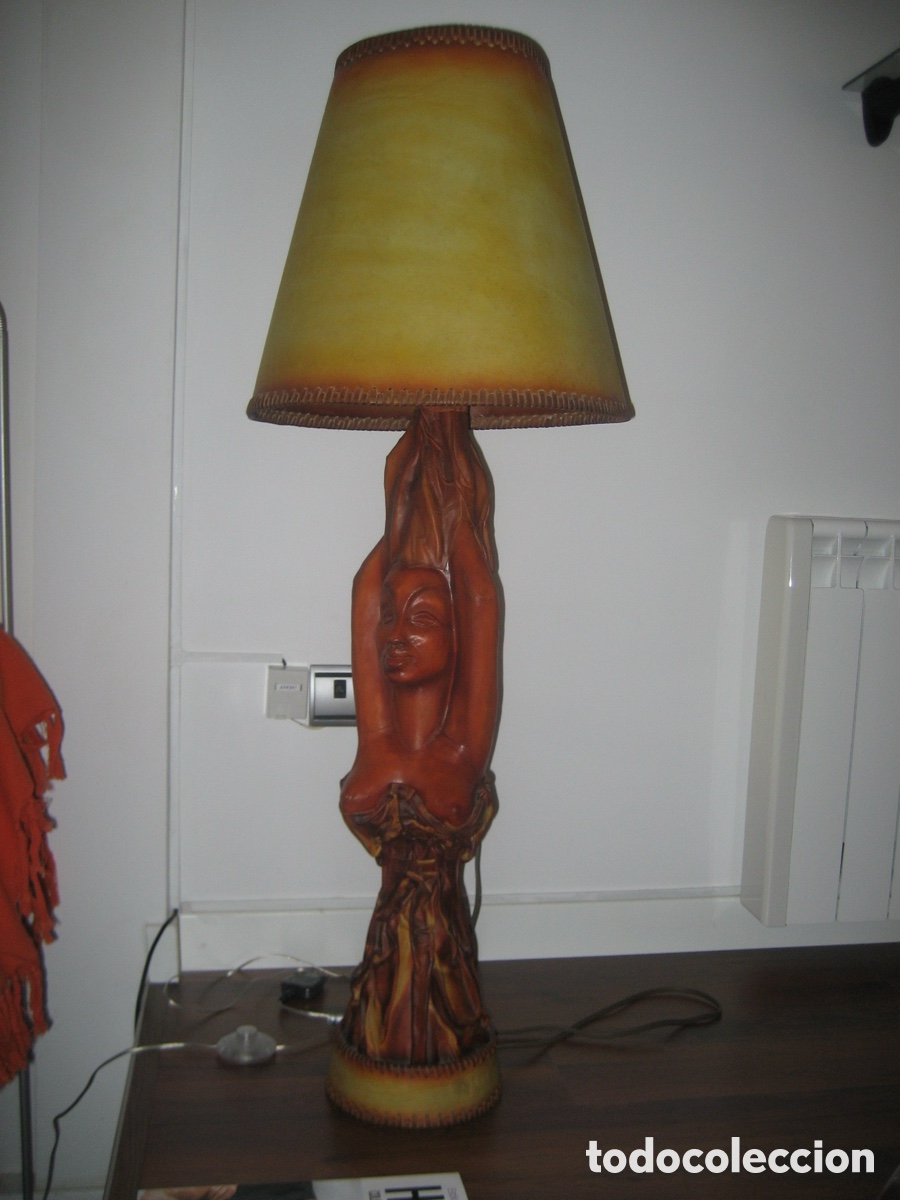 Arte: L&aacute;mpara artesanal de piel - Foto 2