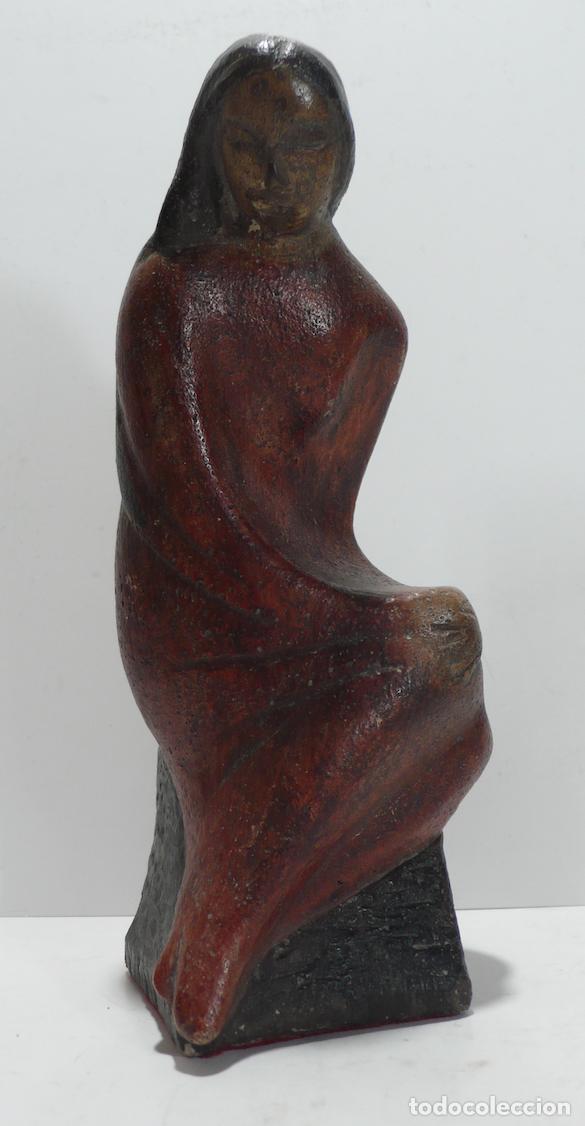 Arte: ESCULTURA DE MUJER SENTADA - Foto 1