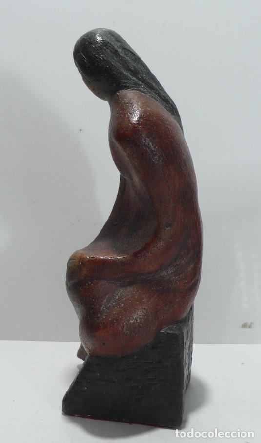Arte: ESCULTURA DE MUJER SENTADA - Foto 2
