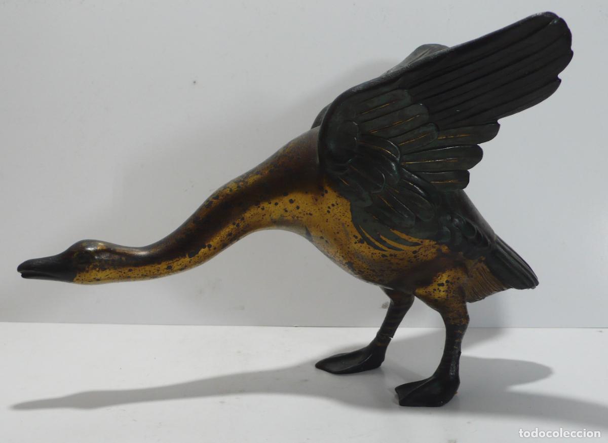 Arte: PATO EN CALAMINA PINTADO - Foto 1