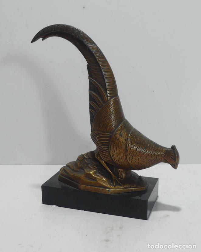 Arte: PEQUE&Ntilde;O FAISAN EN CALAMINA BRONCE - Foto 2