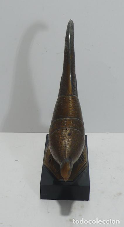 Arte: PEQUE&Ntilde;O FAISAN EN CALAMINA BRONCE - Foto 3