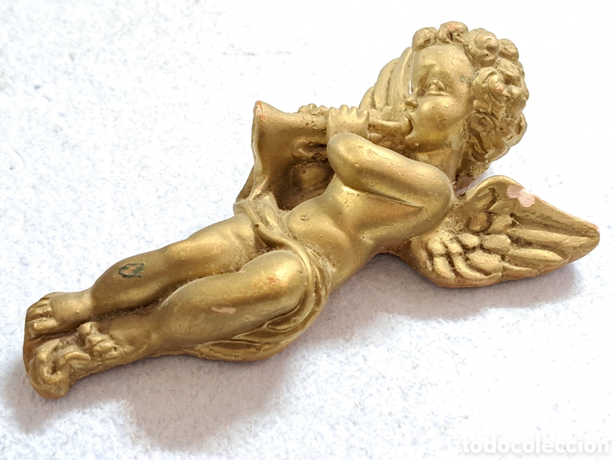 Arte: Querub&iacute;n- Angelote - Putti antiguo de casi 14 cms - Foto 2