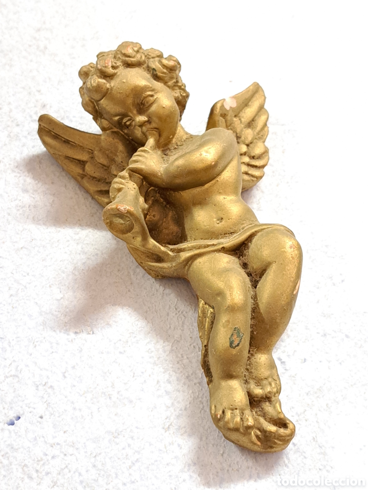 Arte: Querub&iacute;n- Angelote - Putti antiguo de casi 14 cms - Foto 3