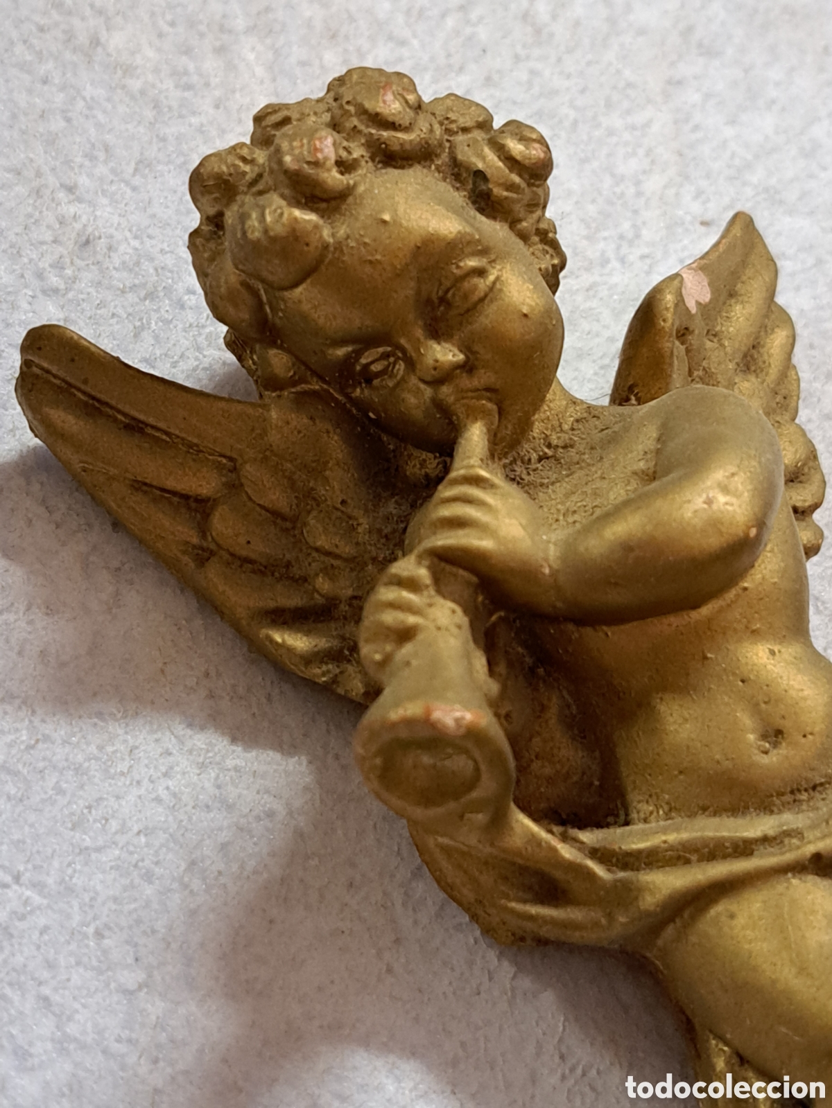 Arte: Querub&iacute;n- Angelote - Putti antiguo de casi 14 cms - Foto 4