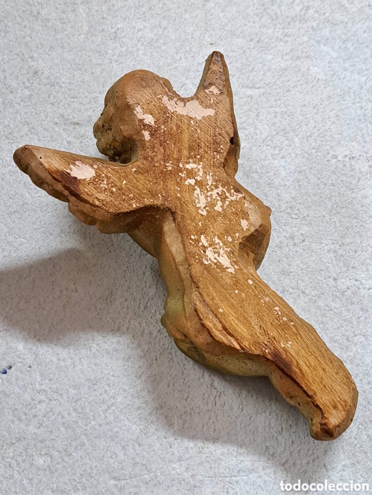Arte: Querub&iacute;n- Angelote - Putti antiguo de casi 14 cms - Foto 6