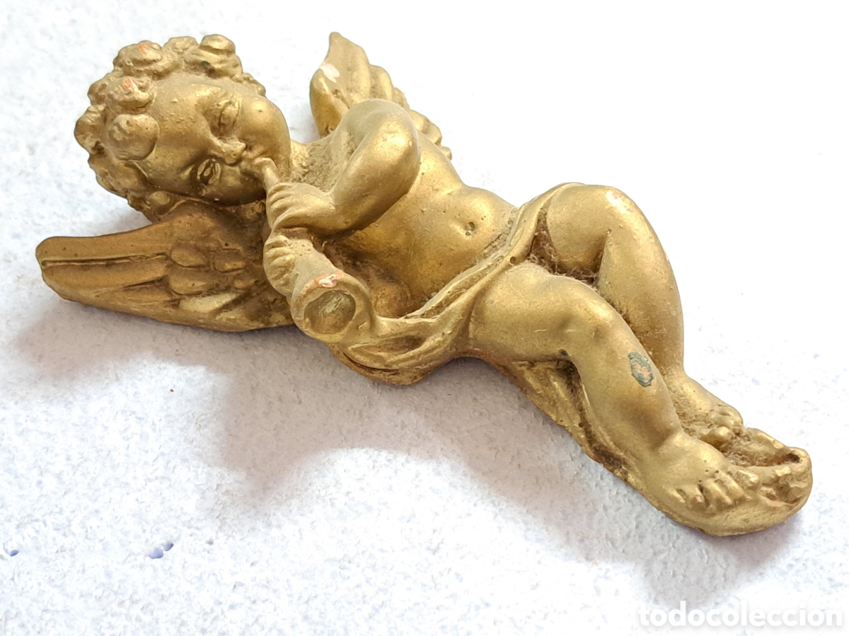 Arte: Querub&iacute;n- Angelote - Putti antiguo de casi 14 cms - Foto 1