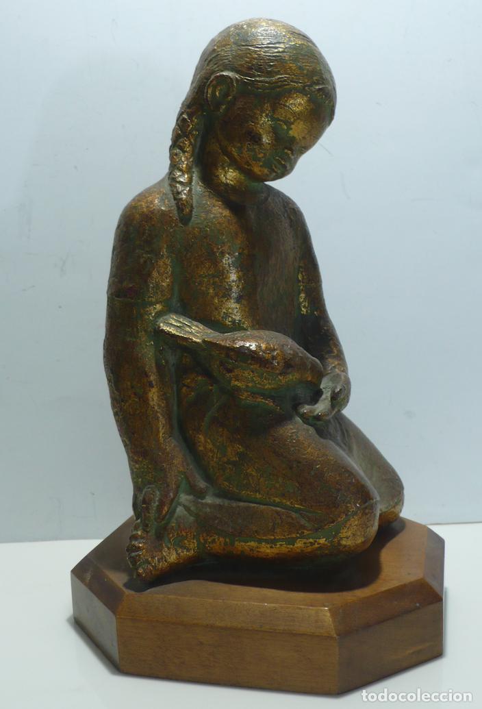 Arte: ESCULTURA DE NI&Ntilde;A EN YESO - Foto 2