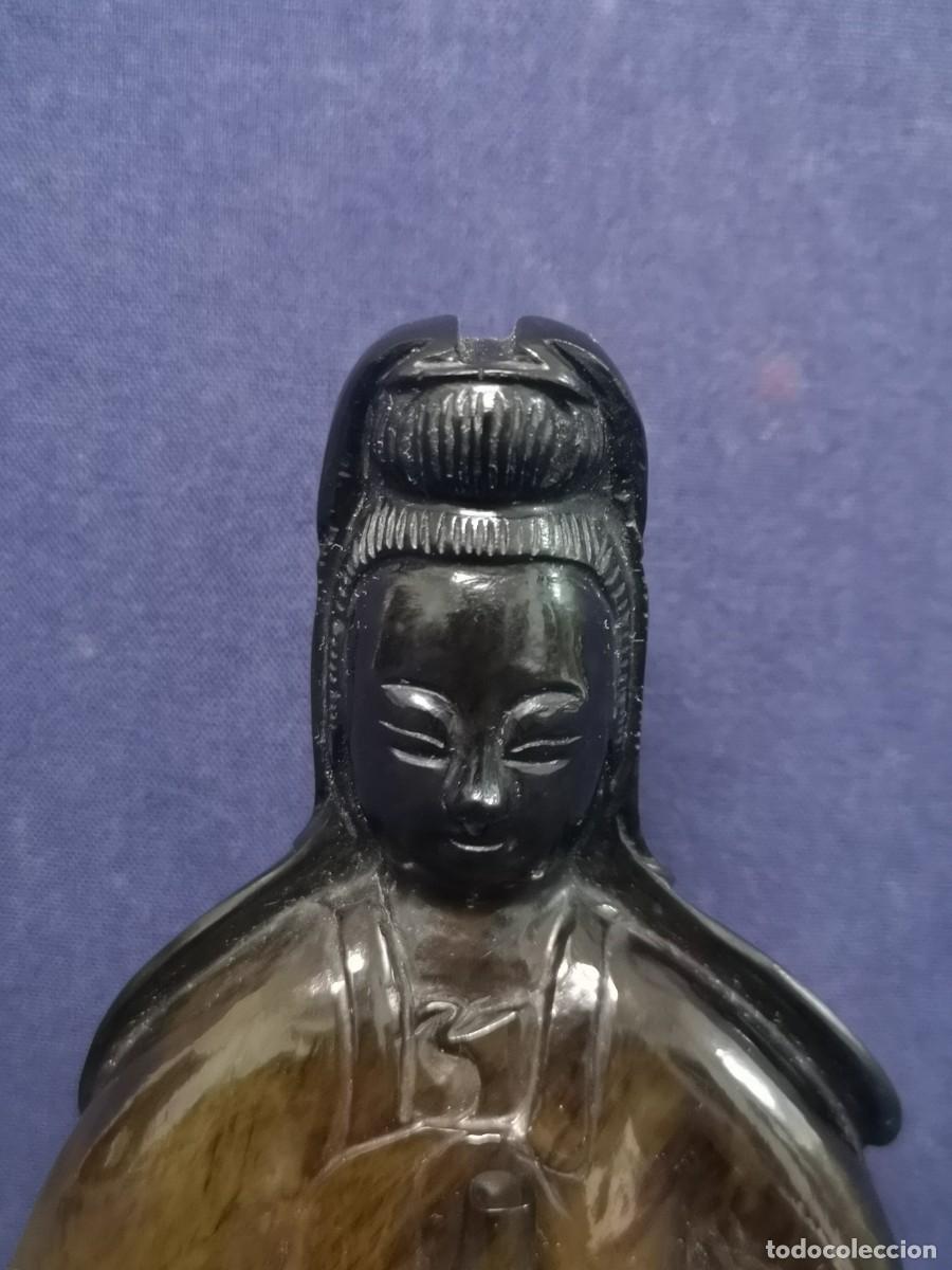Arte: GUAN-YIN CHINA EN JADE VERDE - Foto 4