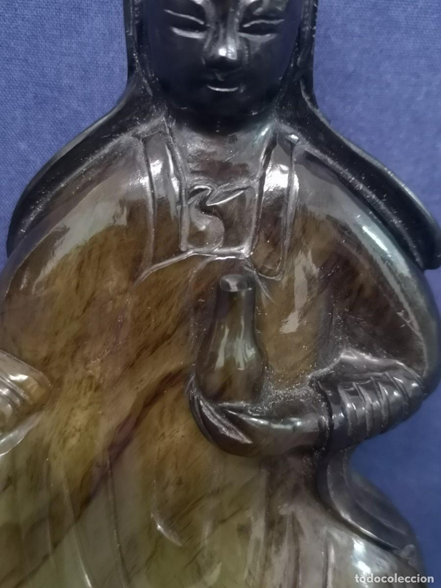 Arte: GUAN-YIN CHINA EN JADE VERDE - Foto 5