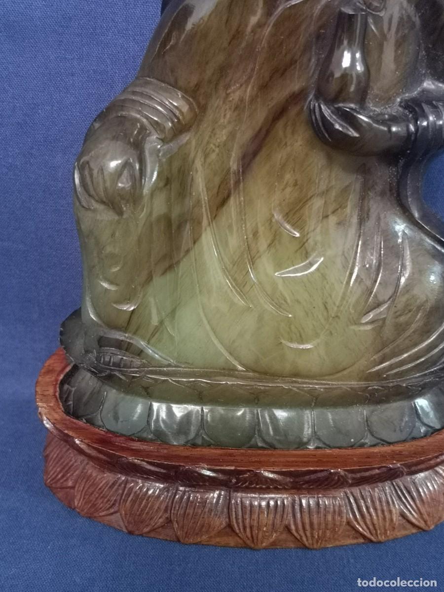 Arte: GUAN-YIN CHINA EN JADE VERDE - Foto 6