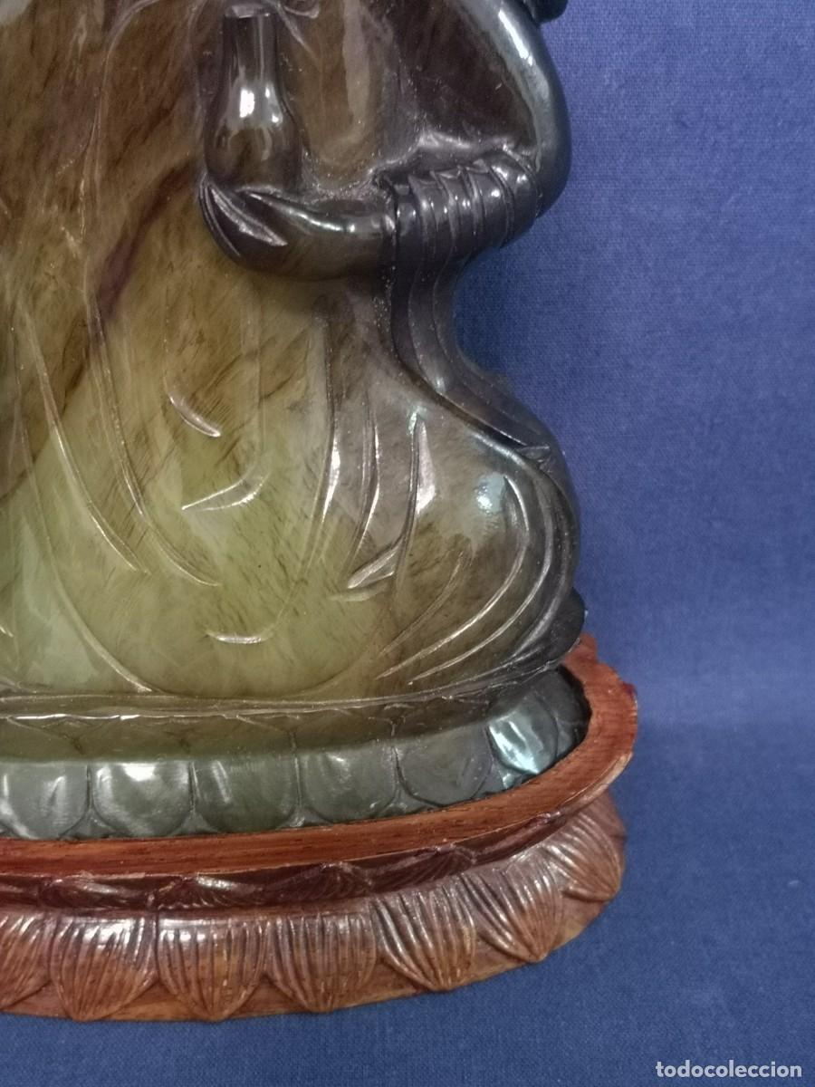Arte: GUAN-YIN CHINA EN JADE VERDE - Foto 7