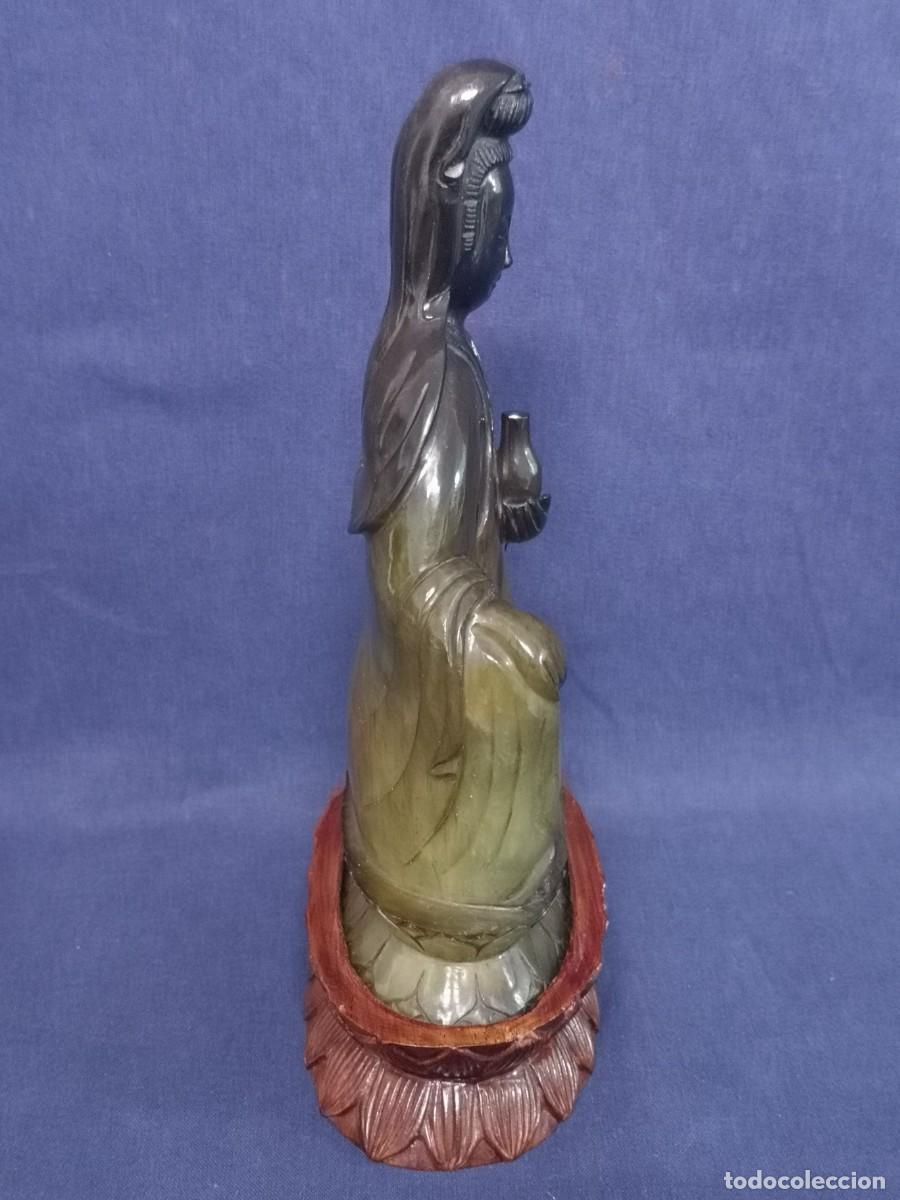 Arte: GUAN-YIN CHINA EN JADE VERDE - Foto 8