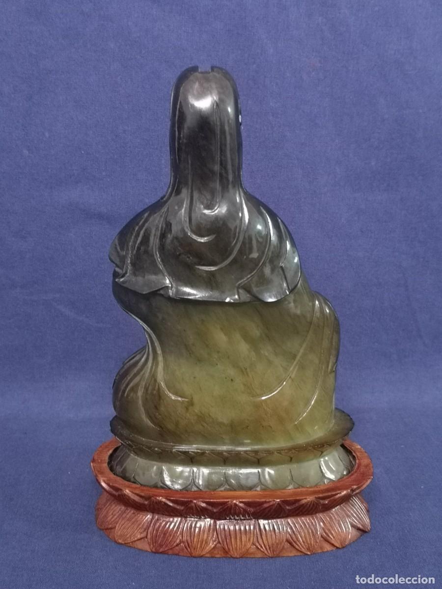 Arte: GUAN-YIN CHINA EN JADE VERDE - Foto 9