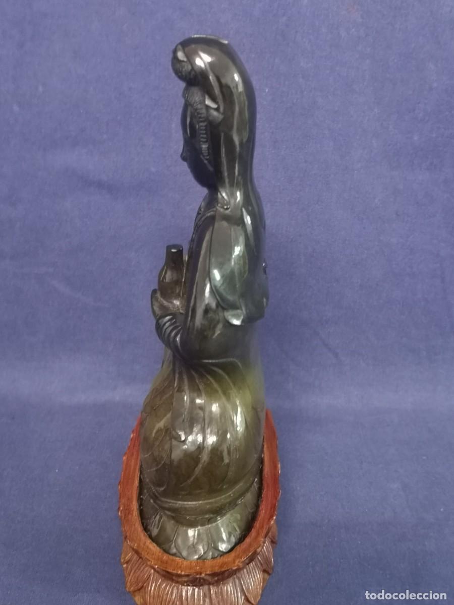 Arte: GUAN-YIN CHINA EN JADE VERDE - Foto 12