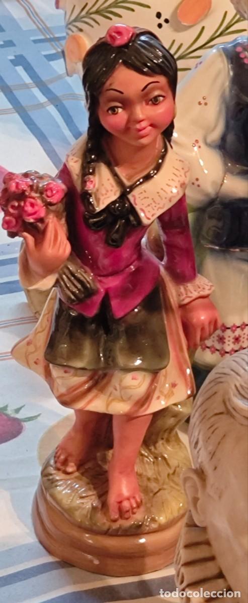 Arte: Escultura ni&ntilde;a con flor - Foto 1