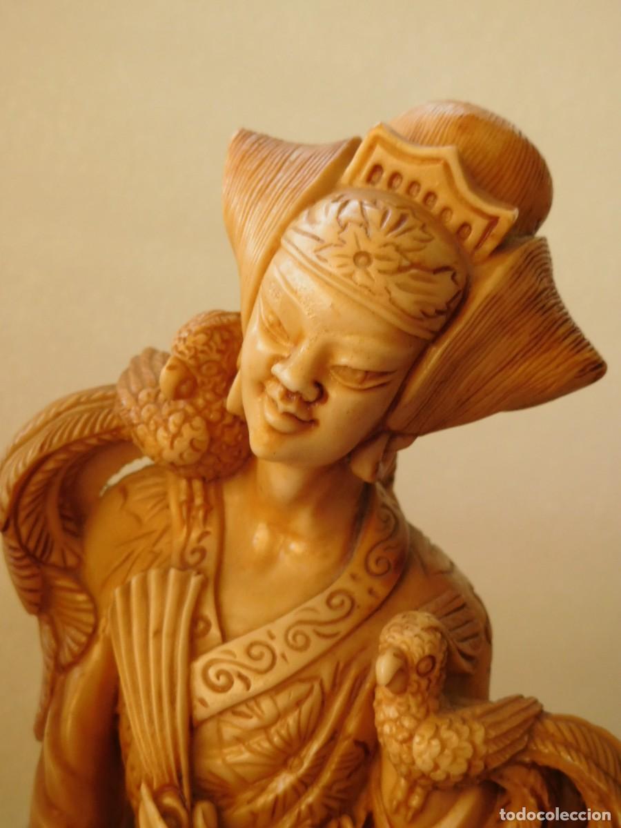 Arte: 2 FIGURAS ORIENTALES. MATERIAL MUY PESADO - Foto 5