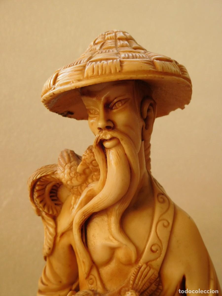 Arte: 2 FIGURAS ORIENTALES. MATERIAL MUY PESADO - Foto 6