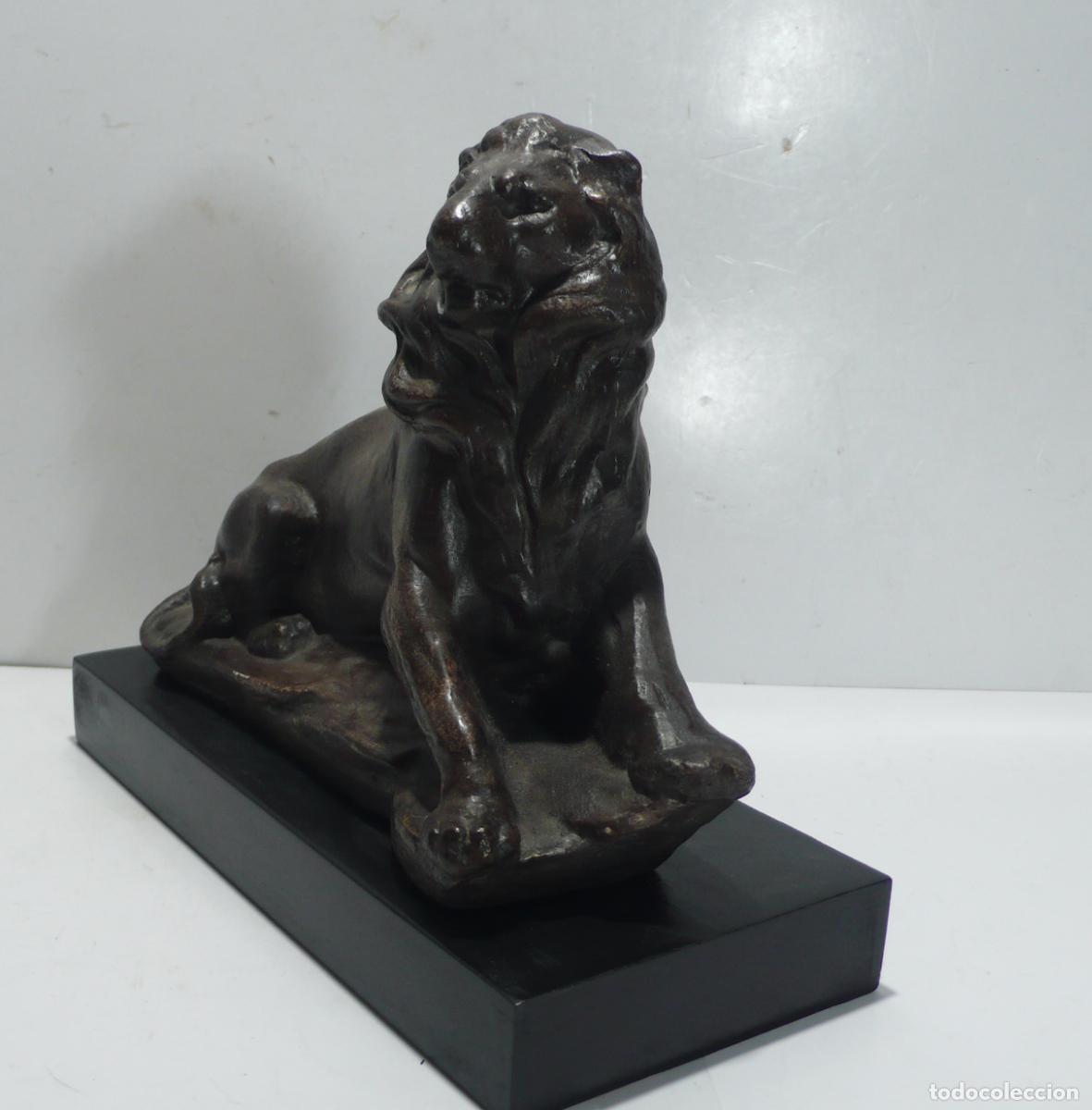 Arte: ESCULTURA DE LEON EN ESCAYOLA - Foto 3