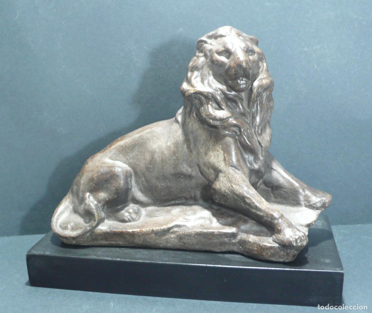 Arte: ESCULTURA DE LEON EN ESCAYOLA - Foto 4