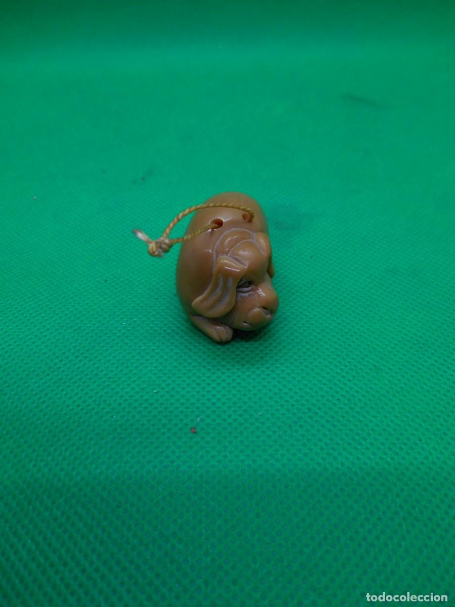 Arte: NETSUKE PERRO- TALLADO EN TAWA - MARFIL VEGETAL - - Foto 3