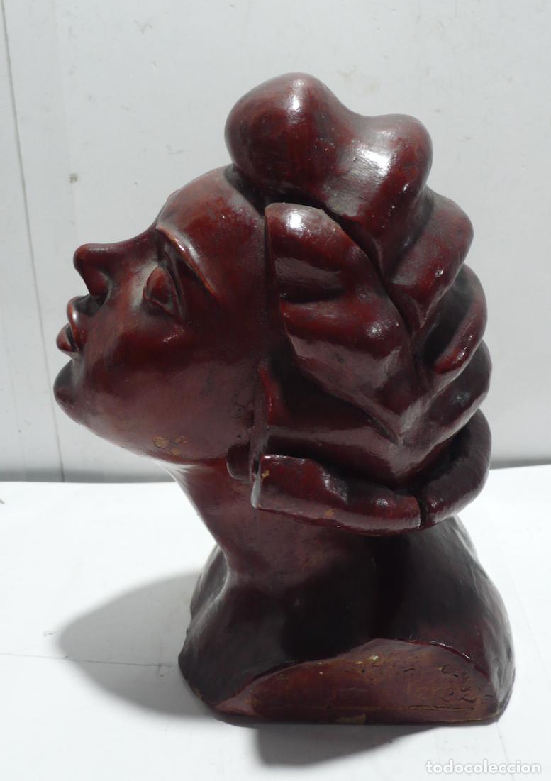 Arte: CABEZA DE MUJER EN TERRACOTA - Foto 3