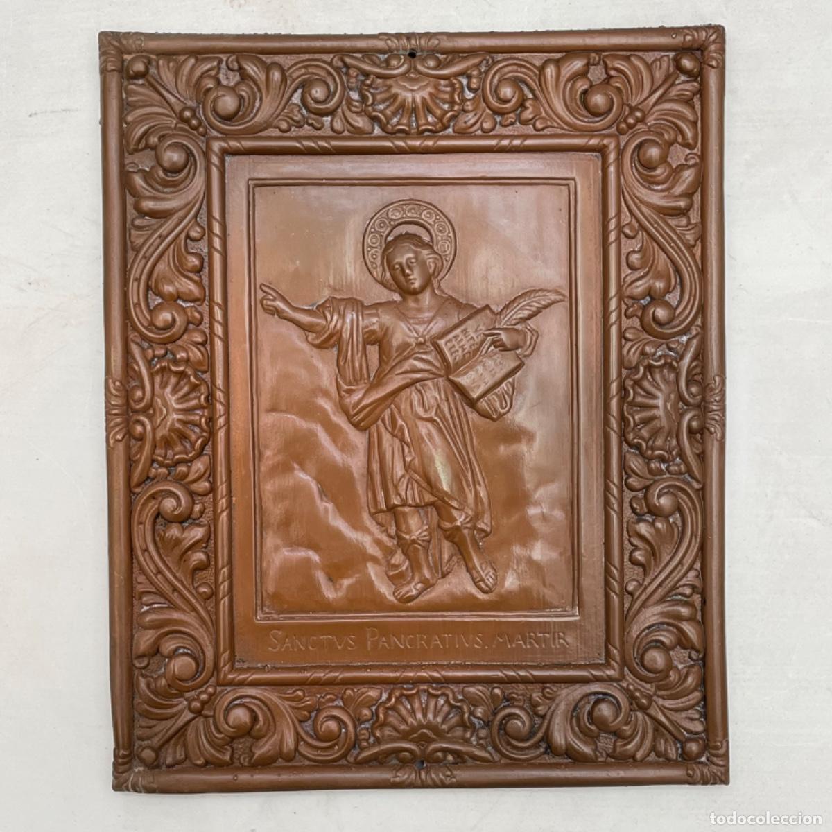 Arte: Placa de ?Cobre de San Pancracio Martir - Foto 1