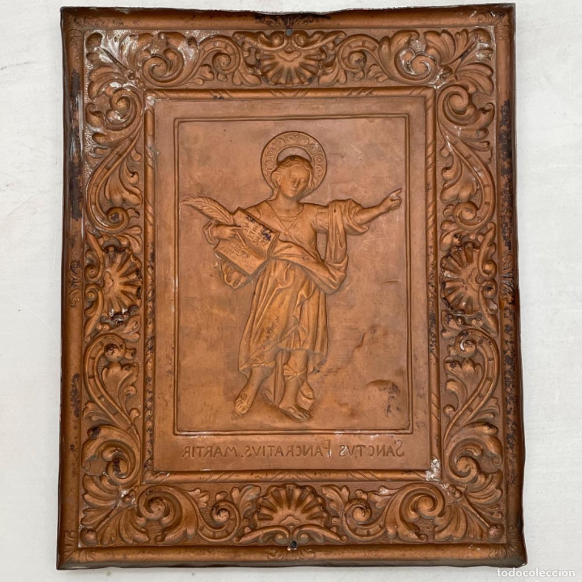Arte: Placa de ?Cobre de San Pancracio Martir - Foto 5