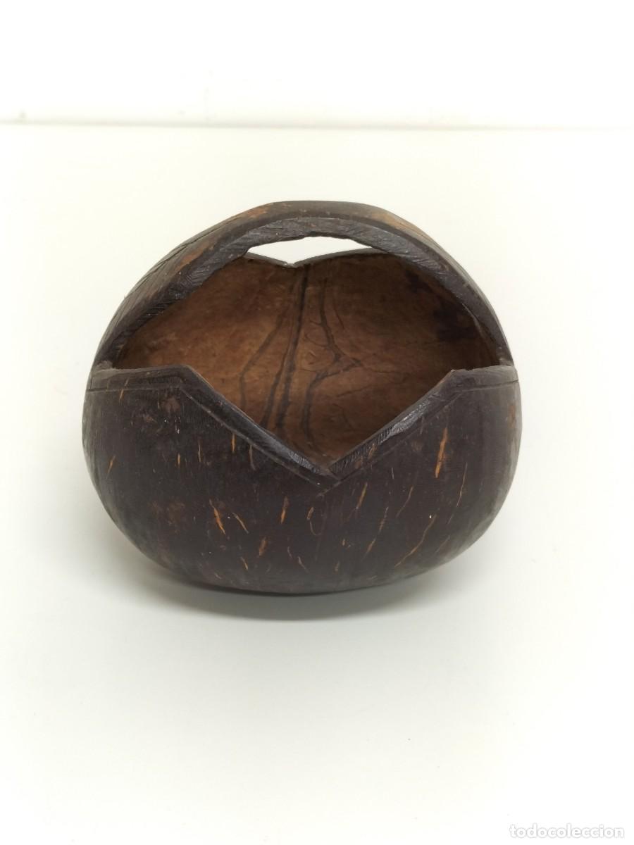 Arte: Preciosa Cesta - en Coco Tallado a Mano - Foto 4