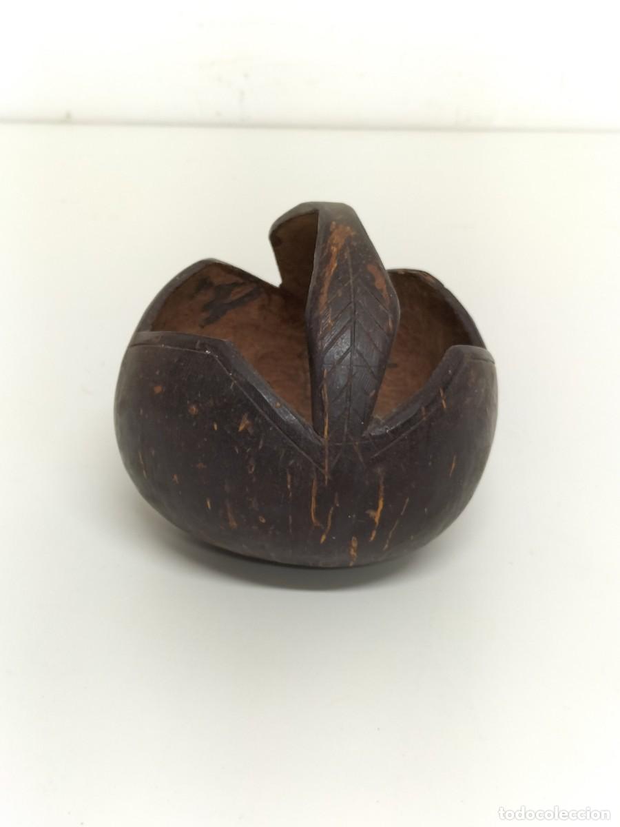 Arte: Preciosa Cesta - en Coco Tallado a Mano - Foto 5
