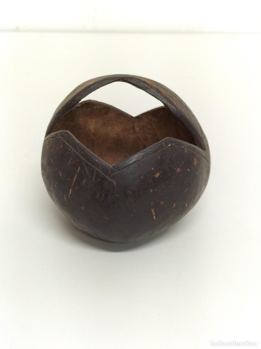 Arte: Preciosa Cesta - en Coco Tallado a Mano - Foto 6