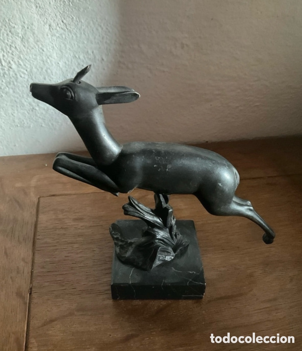 Arte: Ciervo saltador vintage Art D&eacute;co - Foto 3
