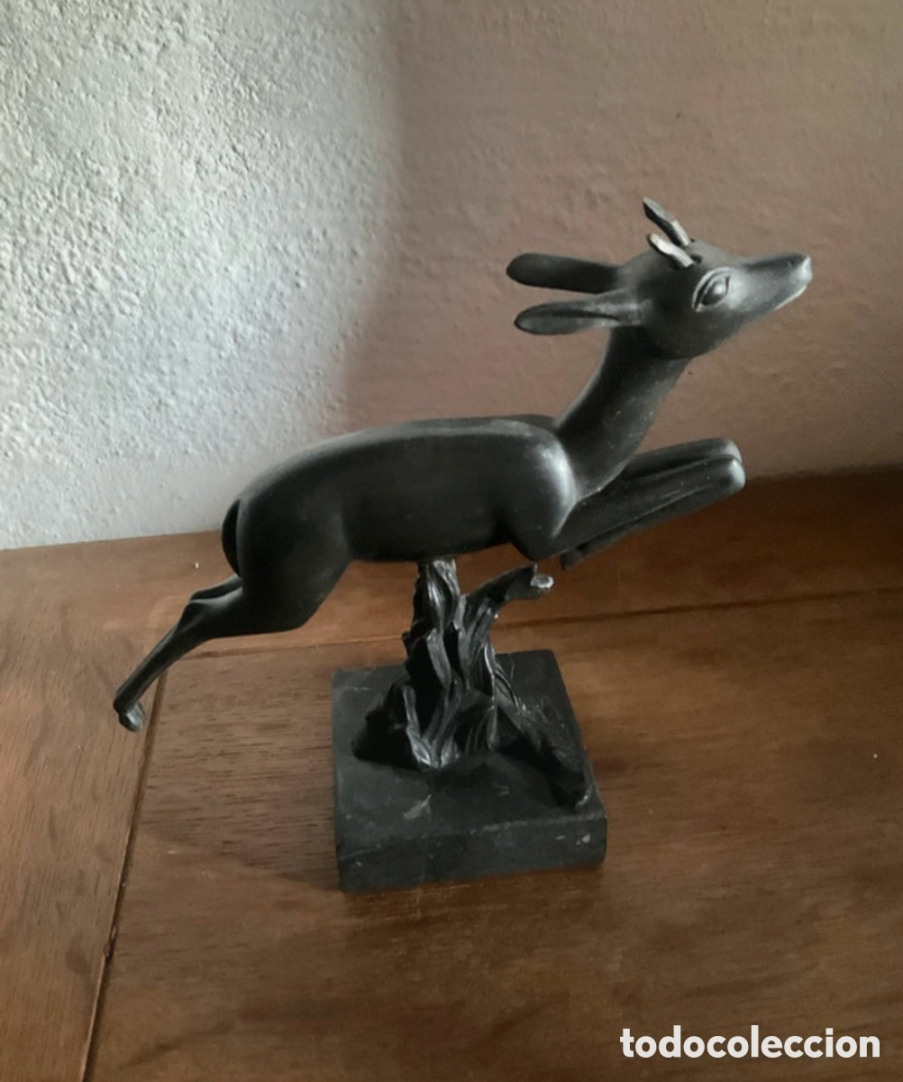 Arte: Ciervo saltador vintage Art D&eacute;co - Foto 1