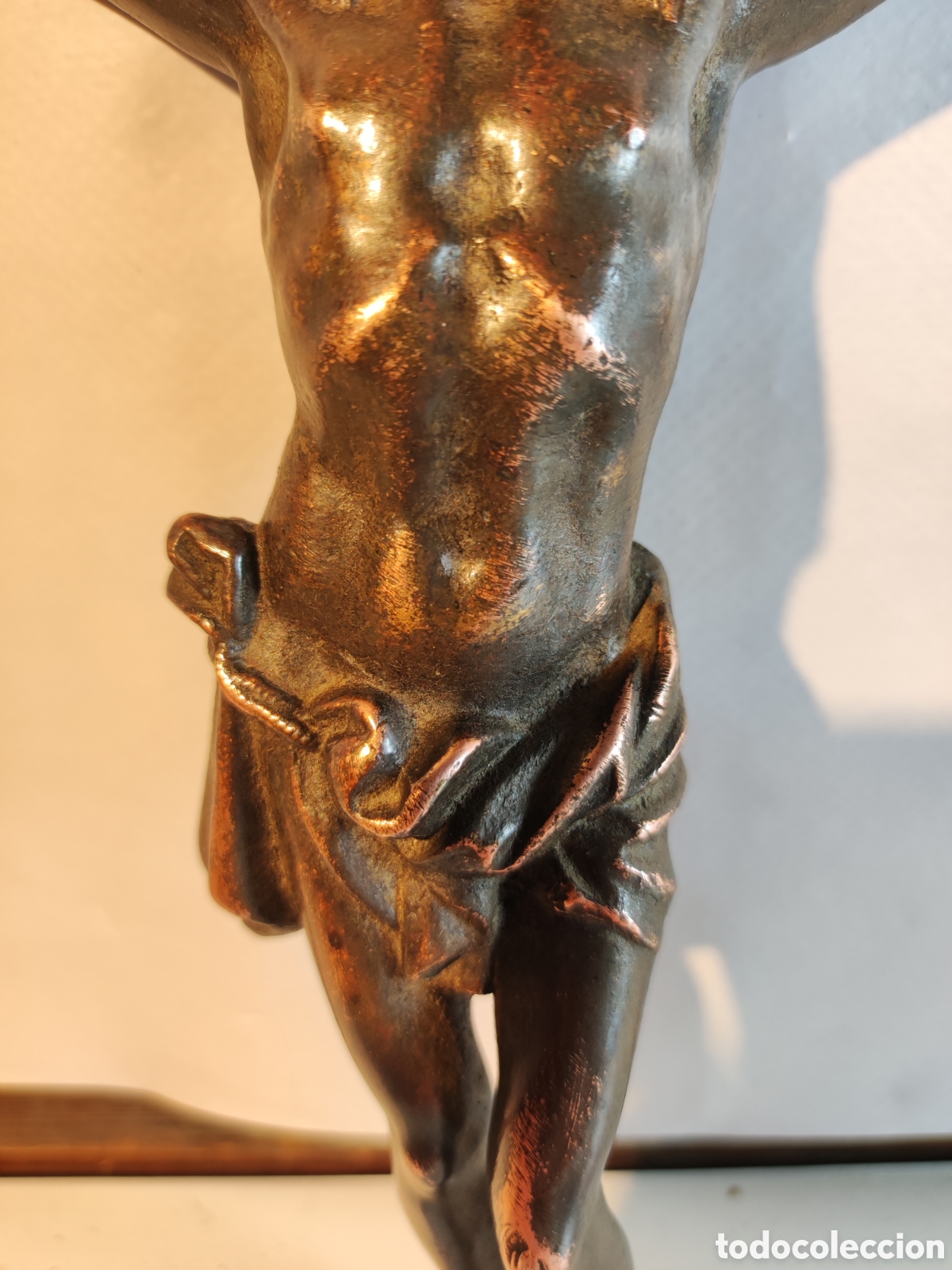 Arte: Cristo macizo cobre Antiguo - Foto 4