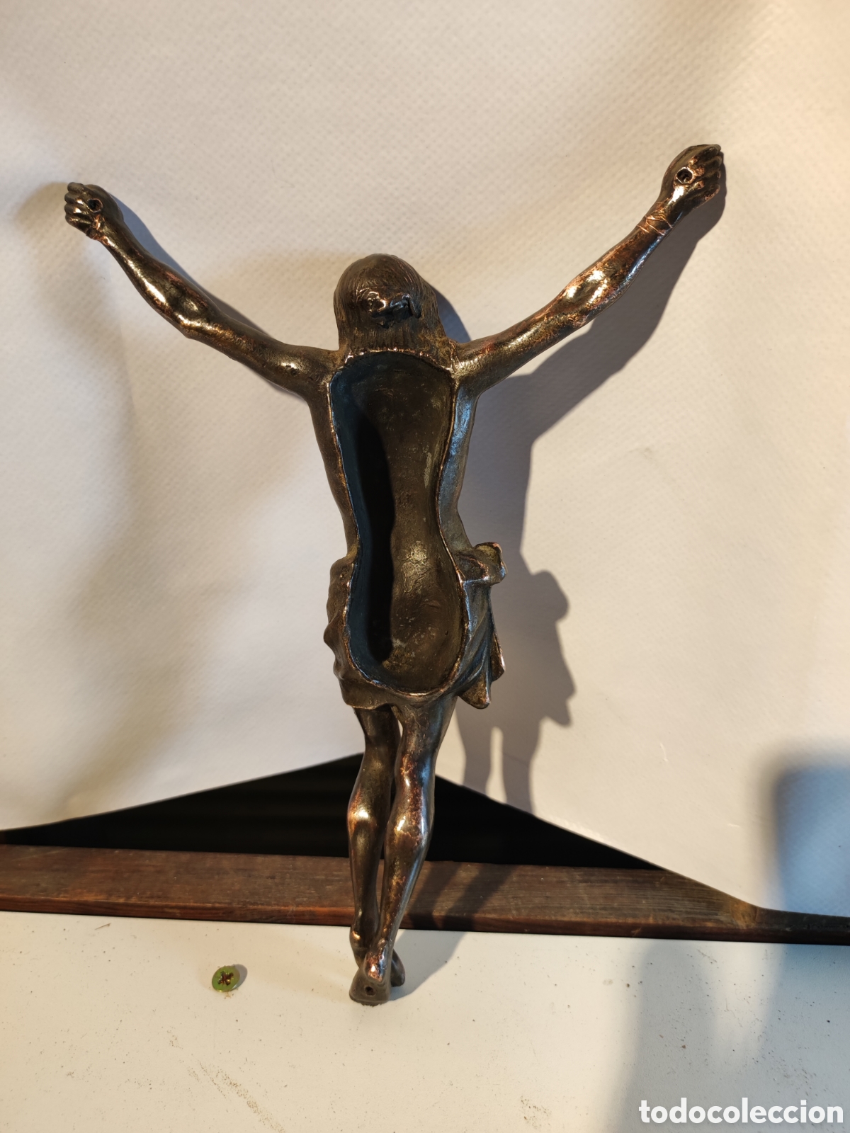Arte: Cristo macizo cobre Antiguo - Foto 5