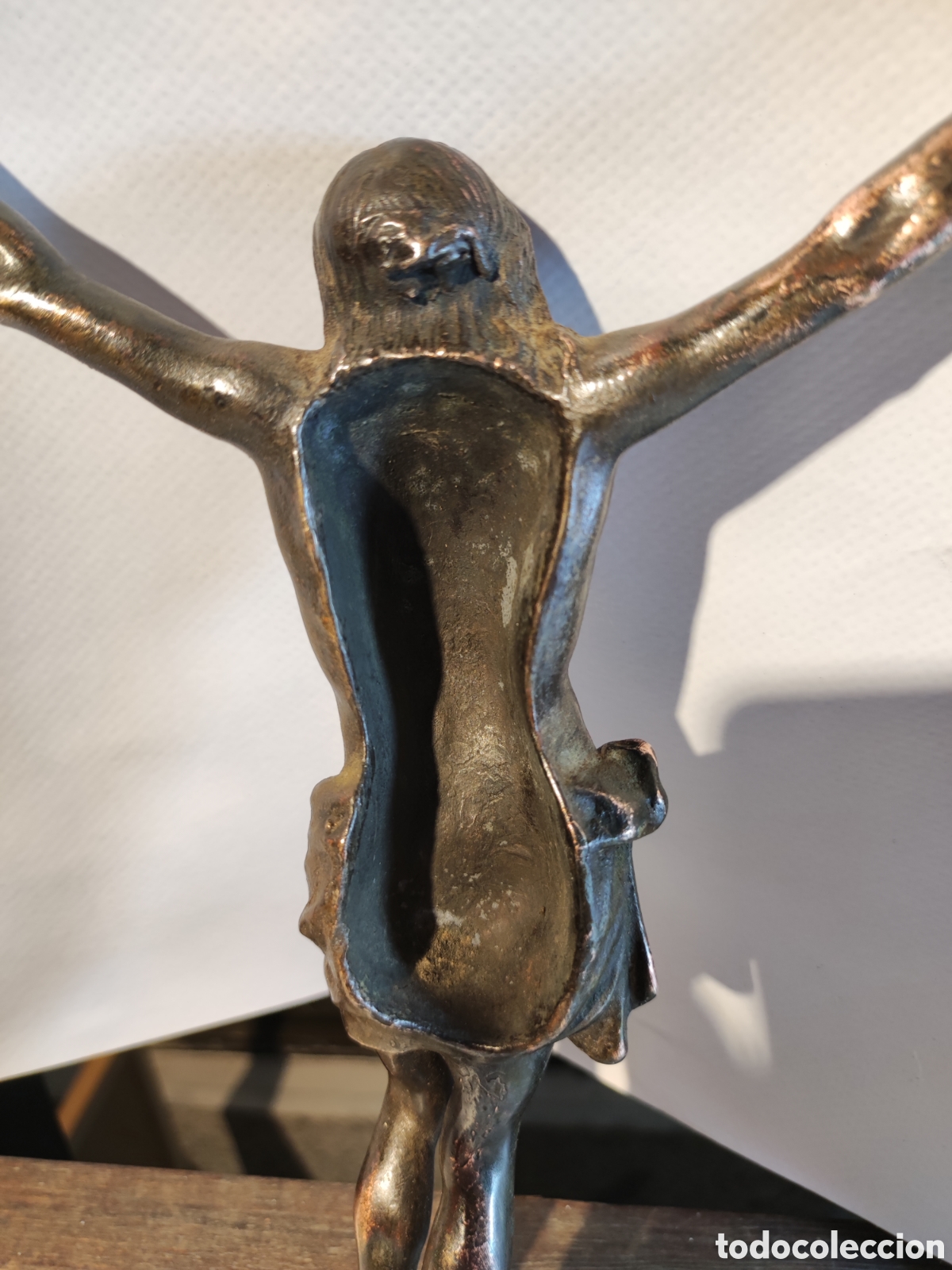 Arte: Cristo macizo cobre Antiguo - Foto 6