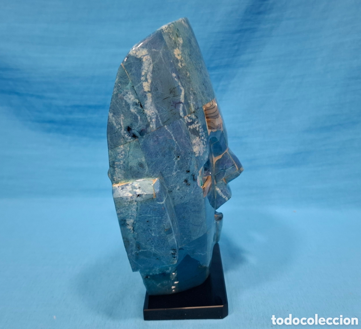 Arte: FIGURA MASCARA AZTECA OBSIDIANA - Foto 7