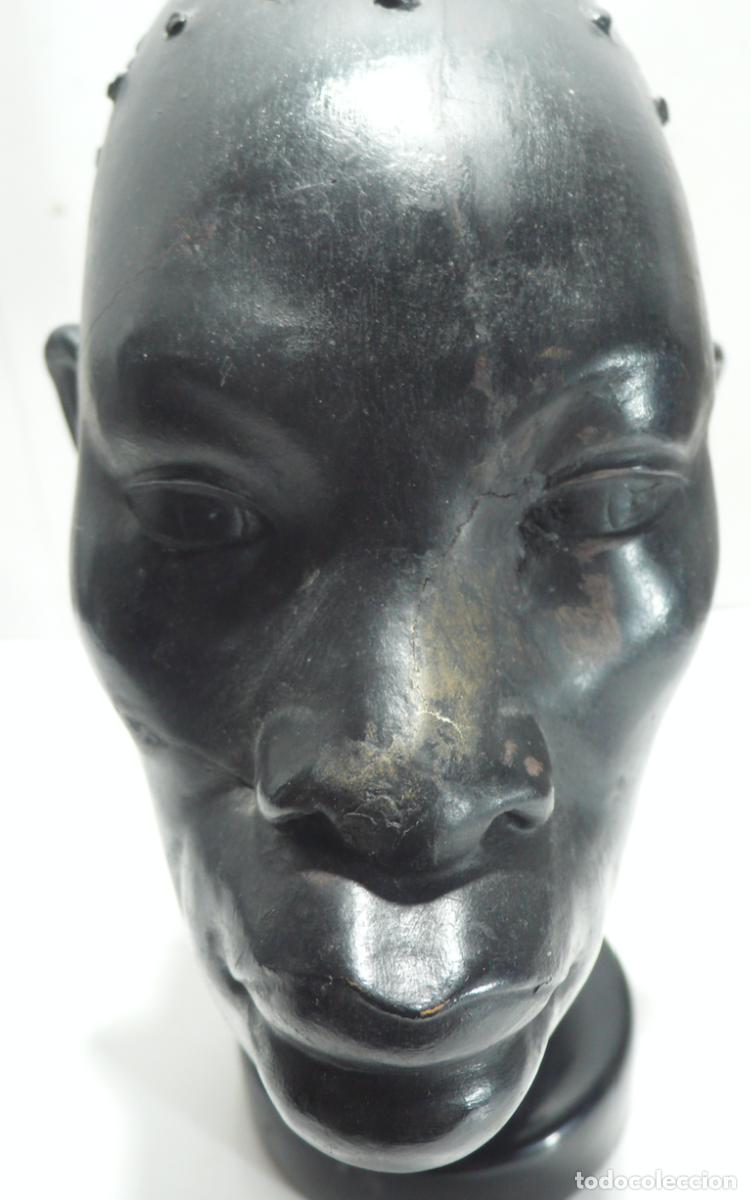Arte: ESCULTURA CABEZA CERAMICA - Foto 3