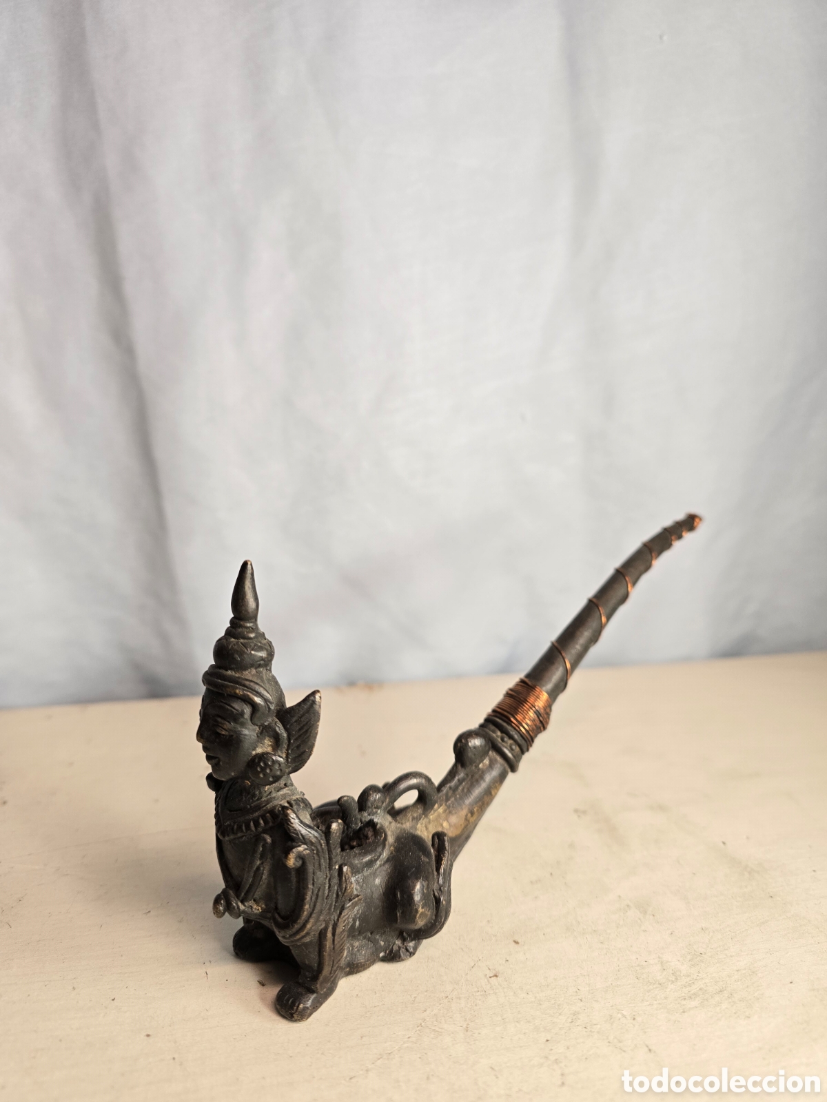 Arte: Estatua pipa de metal - Foto 1